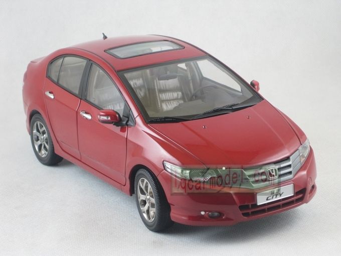 18 China HONDA CITY 2009 Red Die Cast Model  