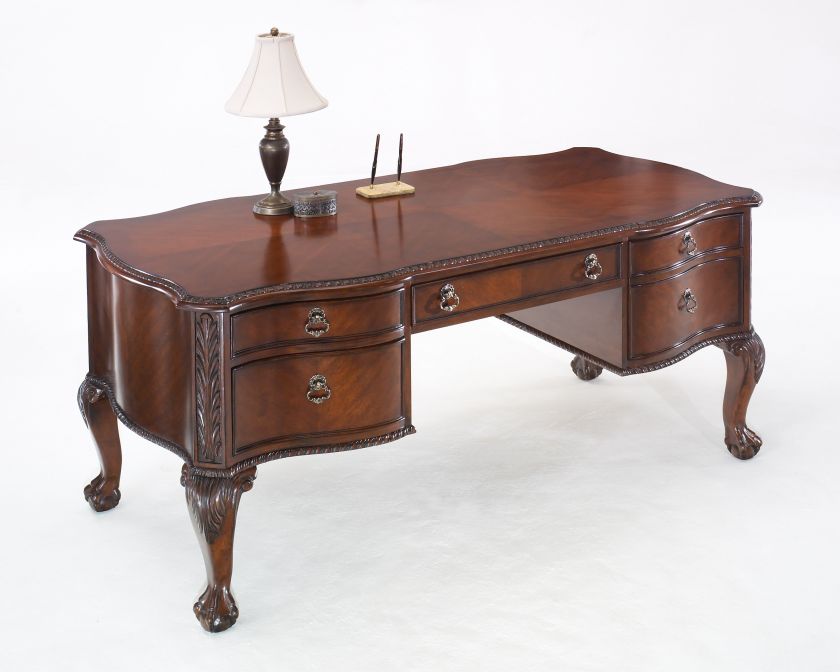 Mahogany Office Writing Table Computer Desk  