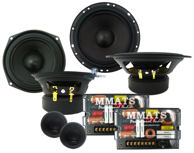   MMATS 6.5 & 4 3 WAY COMPONENT SPEAKERS MIDS TWEETERS CROSSOVERS NEW