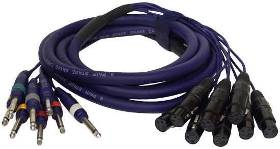 Pyle 8 Channel 10 Snake XLR 1/4 PPSN812  