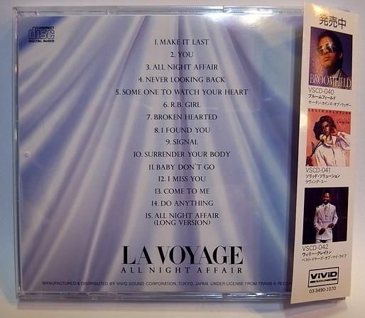 LA VOYAGE All Night Affair JAPAN CD W/OBI Eugene Wilde RARE  