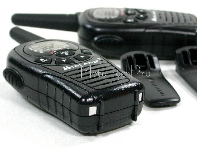 Midland Walkie Talkie + 6 Headset w/Boom Mics Rugged 2 two way radio 