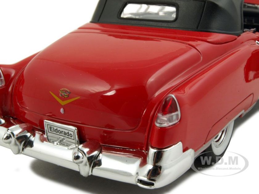 1953 CADILLAC ELDORADO SOFT TOP RED 124 DIECAST  