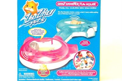 NEW ZHU ZHU PETS GIANT HAMSTER FUN HOUSE + 2 HAMSTERS  