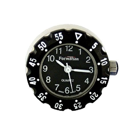 FORMOTION STICK ON SPOT CLOCK BLACK / BLACK QUARTZ  