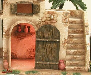 FONTANINI ITALY 5VILLAGE BETHLEHEM INN NATIVITY NEW BX  