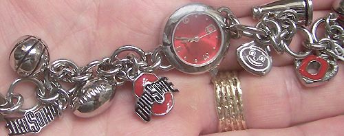 Ohio State Buckeyes Fossil Charm Bracelet Watch LI274  