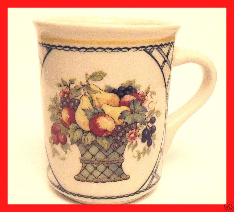 QTY REGO BOUNTY BOUNTIFUL FRUIT BASKET MUG CUP E685 58  