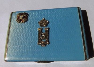   rare Imperial Russian Guilloche Enamel,Silver,Gold&Diamonds Cigar Case