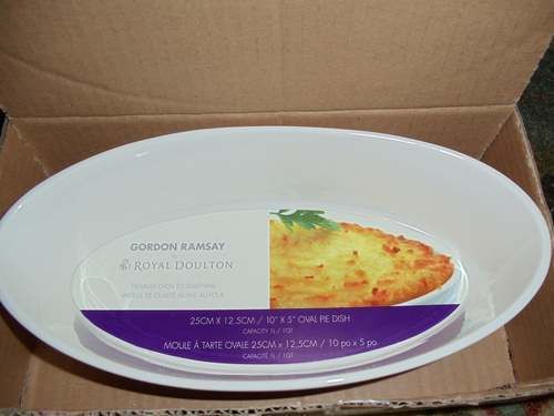 Gordon Ramsay Royal Doulton Oval Pie Dish NEW  