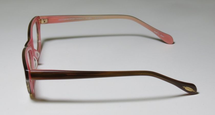   PEOPLES DEVEREAUX 50 16 135 BROWN HORN/CORAL EYEGLASSES/GLASSES/FRAME