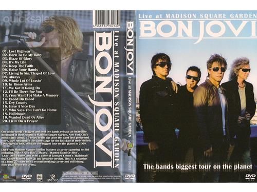 BON JOVI   Live In Madison Square Garden   20 Tracks   DVD New  