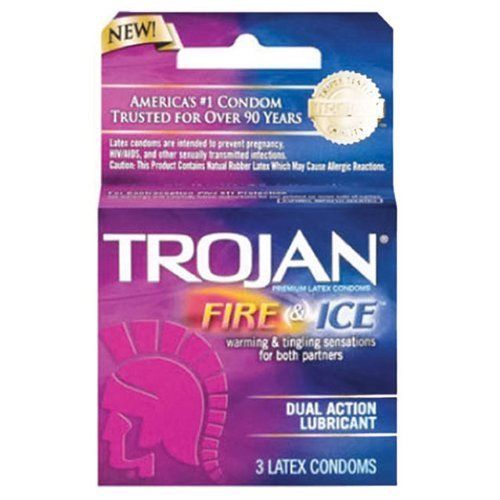 TROJAN® FIRE & ICE® Lubricated Condoms 3 Pack  