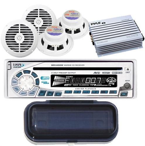 Boss MR1400W 4X60Watt Marine Boat CD Radio 4 X Speakers 400Watt Amp 