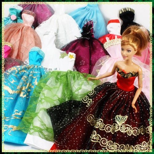   Dress Gown Clothes Shoes Hanger For Barbie Doll Birthday Gift  