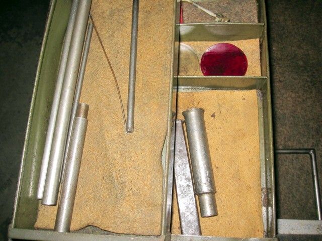 Large Antique Kennedy Brand Machinist Toolbox w Tools & Name Plate 