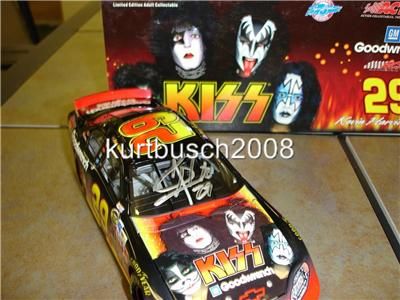 Kevin Harvick Autographed KISS 1/24 signed #29 RARE   