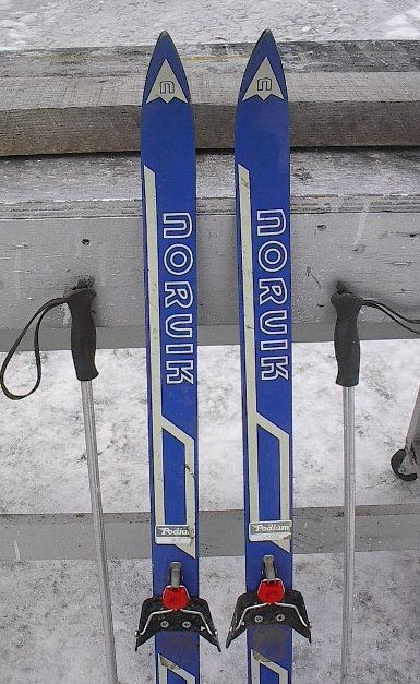 KIDS Cross Country 46 Skis 3 pin 120 cm +Poles NORVIK  