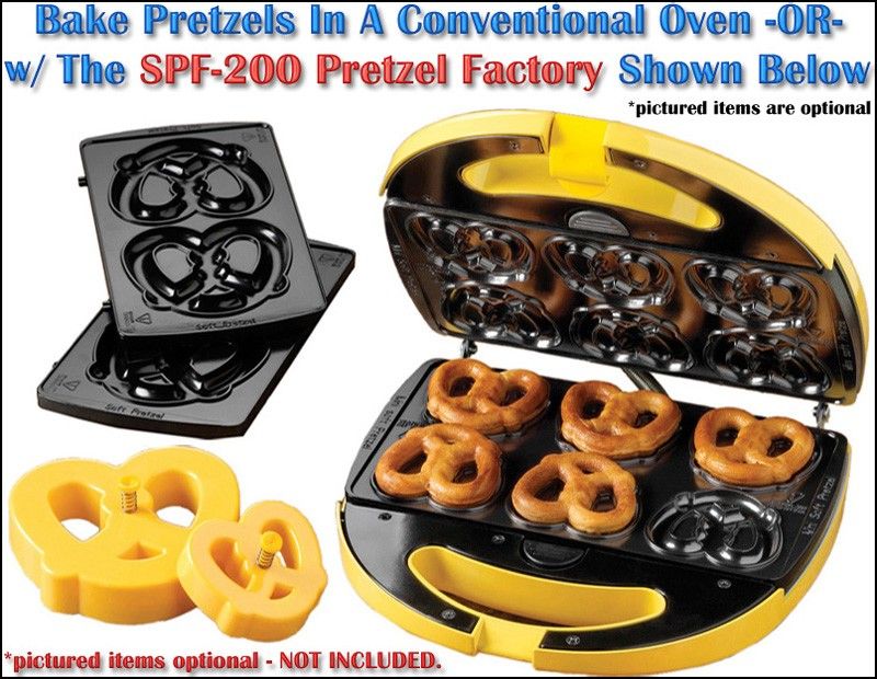 Soft Pretzel Kit w/ Dough & Seasoning, For Oven Baked Or SPF200 Maker 