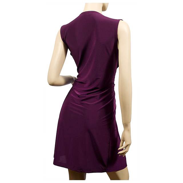 Sexy Purple Low Cut V Neck Plus Size Mini Dress  