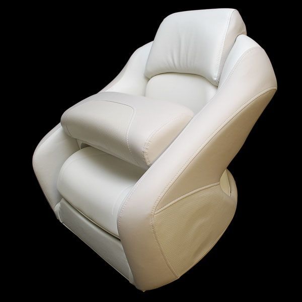   M1435AB GLASTRON WHITE / LIGHT TAN BOAT BOLSTER SEAT (SINGLE)  