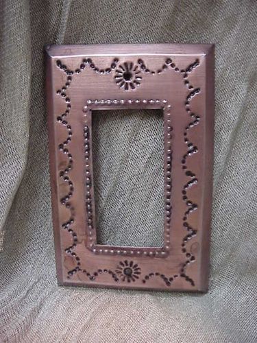 Rocker Tin Switchplate Mexican Folk Art  Single Punched  