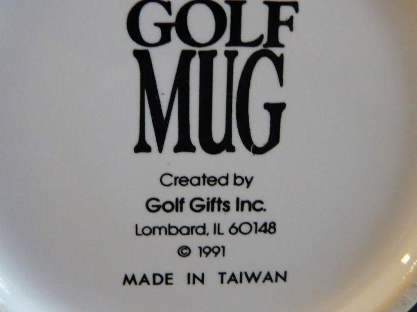 VINTAGE GOLF MUG / PENCIL HOLDER FuNnY  