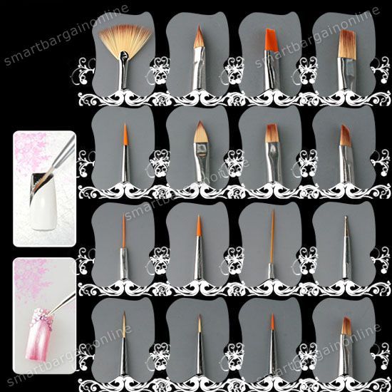 16x Nail Art Design Dotting Brush Painting Pen Tool Set  