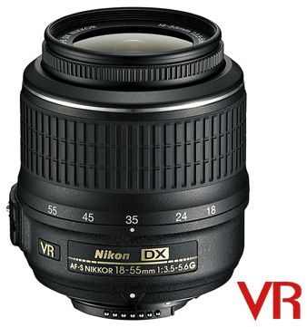 Nikon 18 55mm f/3.5 5.6G VR Vibration Reduction AF S DX Nikkor Lens