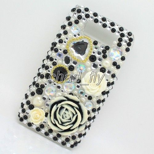   For NOKIA E71 Case Bling Rhinestone Diamond Snap on Hard Cover Skins