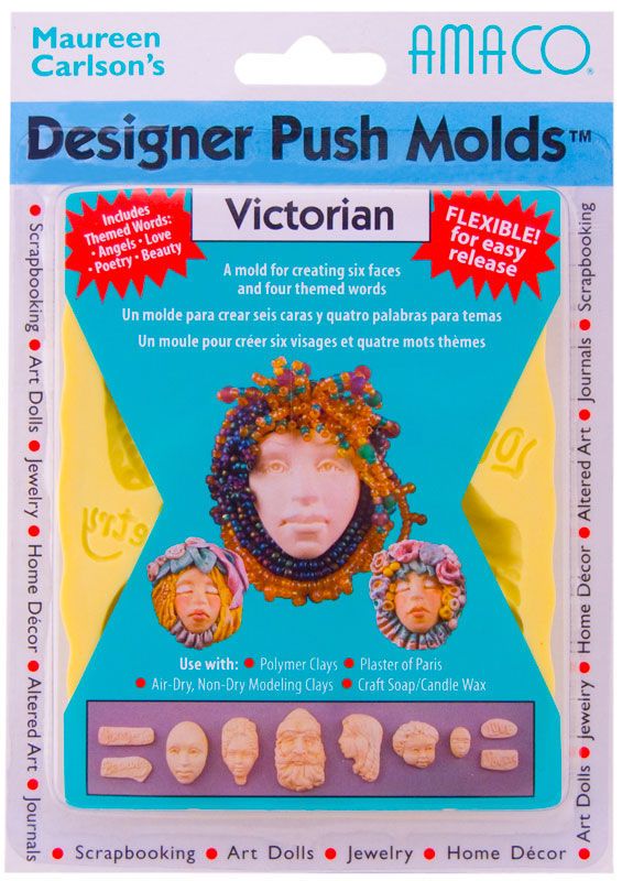 Victorian Flexible Designer Push Molds Polymer Clay etc  