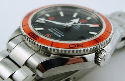 Omega Seamaster Planet Ocean 42mm Orange Bezel Co Axial Automatic 2209 