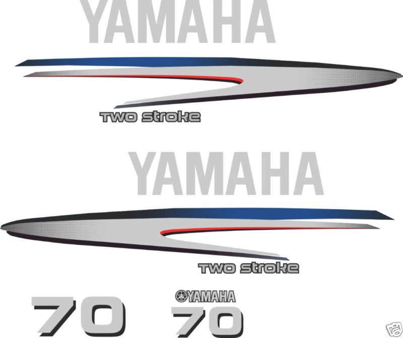 YAMAHA 70 HP DECALS, OUTBOARD REPRODUCTION  