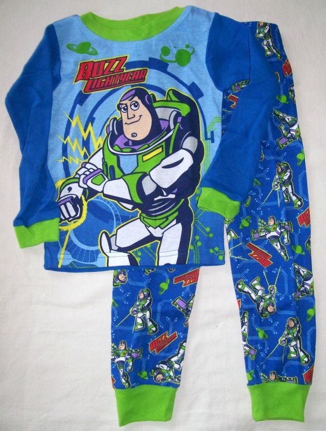 NIP BOYS SZ 3T 4T 5T BUZZ LIGHTYEAR 2PC BLUE PAJAMAS  