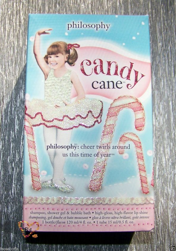 Philosophy Stocking Stuffer CANDY CANE Lip Shine & 3 in 1 Gift Set 