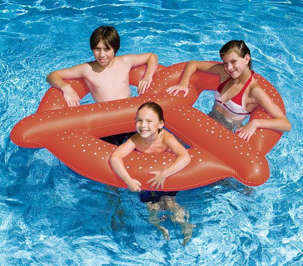 Swimline 3 Person Giant Pretzel Swimming Pool Float  