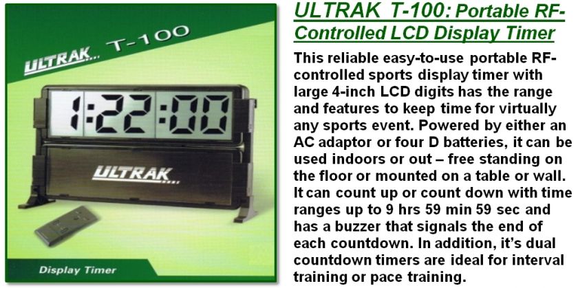 ULTRAK T 100 Portable RF Controlled LCD Display Timer  