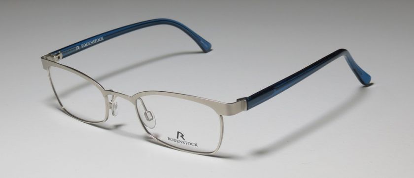 NEW RODENSTOCK R4372 48 20 135 SILVER/BLUE OPHTHALMIC RX EYEGLASS 