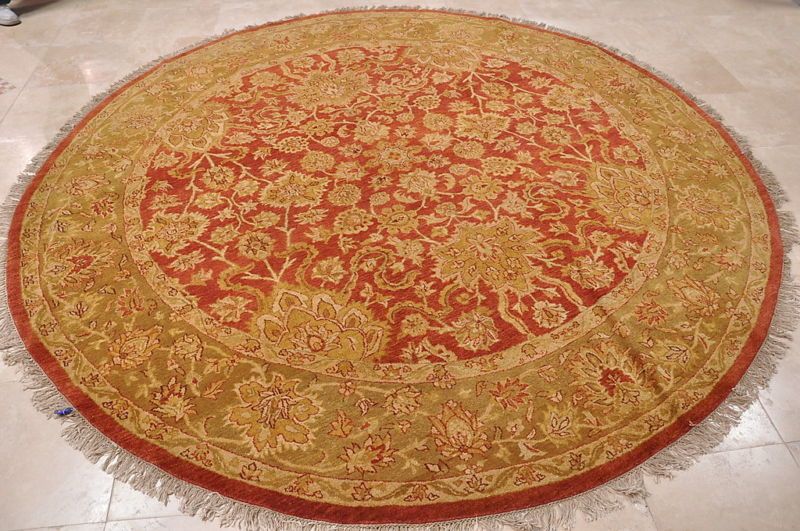 10x10 FOOT ROUND AREA RUG HANDMADE PERSIAN DINING ROOM  