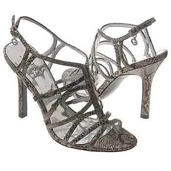   Marciano GOALLY Silver Strappy Sandals Shoes Pumps Heels 9, 10 NIB