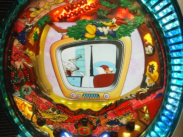   AUTHENTIC PACHINKO PINBALL MACHINE   WOODY WOODPECKER 2   MARUHON