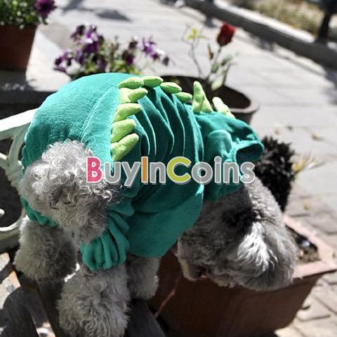   Dinosaur Puppies Dog Cothes Hooded Costume Pet Supplies Small  