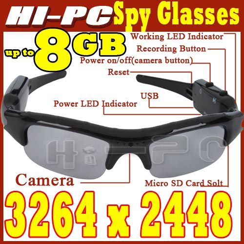 New Min HD Spy Sun Glasses Camera Camcorder Hidden Eyewear DVR 