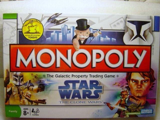 STAR WARS THE CLONE WARS MONOPOLY EDITION/COMPLETE IN EXCELLENT 