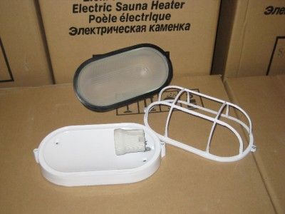 VAPOR PROOF SAUNA STEAM ROOM LAMP LIGHT METALLIC GUARD  