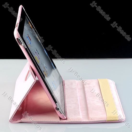   Magnetic Coffee PU Leather Case Smart Cover Swivel W/ Stand  