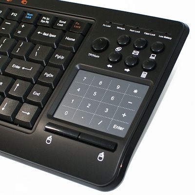 4GHz RF Wireless Windows MCE Keyboard with Touchpad  