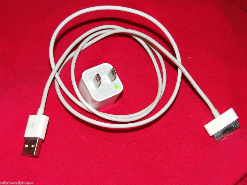 Used OEM Original Apple Ipod Wall Charger Usb Data Cable  