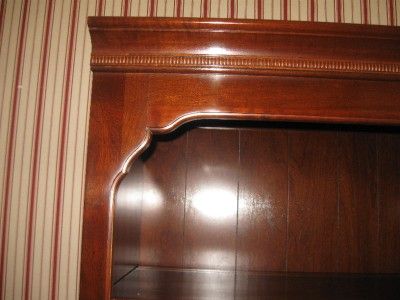   Solid Cherry 76 Tall Lighted Bookcase China Cabinet Wall Unit  