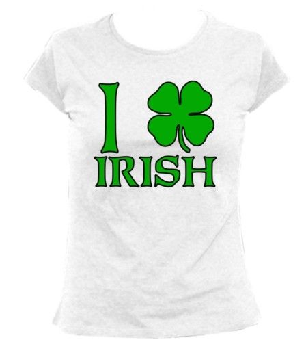 Clover Irish Ireland St Patricks Day Womens T Shirt  